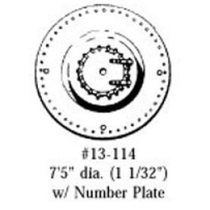 013-114 HO SMOKE BOX FRONT 1-1/32 W NUMBER PLATE