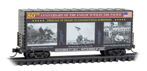 489-10100840 N END OF WWII IN PACIFIC 40; CUBE BOXCAR W/PICTURE