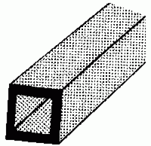 570-90204 5/16 X 5/16 X15'' ABS SQUARE TUBING