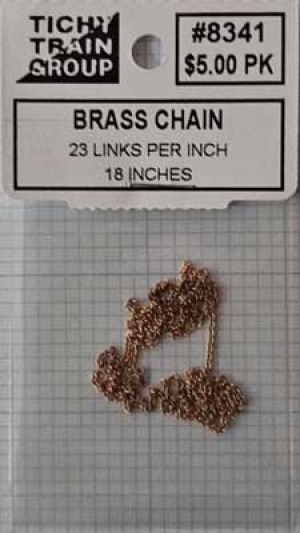 293-8341 BRASS CHAIN 18'' - 23 LINKS PER INCH