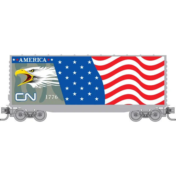 489-101100821 N CN 40' SMOOTH SIDE HIGH-CUB BOXCAR