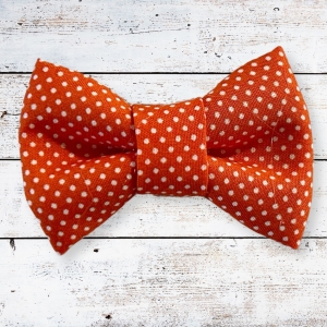 Bow Tie - Orange Polka Dot