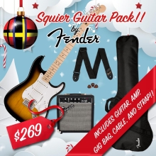 Fender Squier Sonic Stratocaster Pack, Two Tone Sunburst